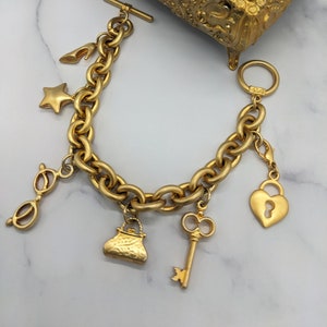 Victoria's Secret Chain Bracelet Gold Tone Clear -  Denmark