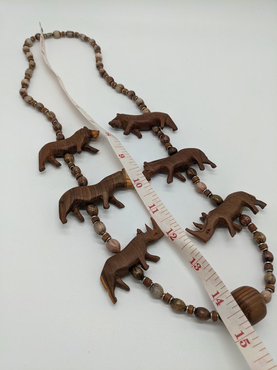 African Safari Wood Necklace. - image 2