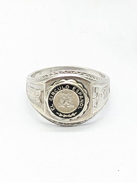 Vintage Sterling Silver El Circulo Espanol Ring Size 6