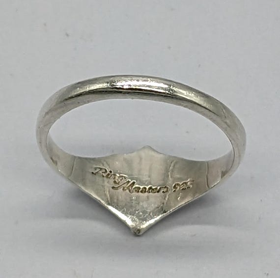 Sterling Silver CTR Foreign Language Ring Size 7.5 - image 3
