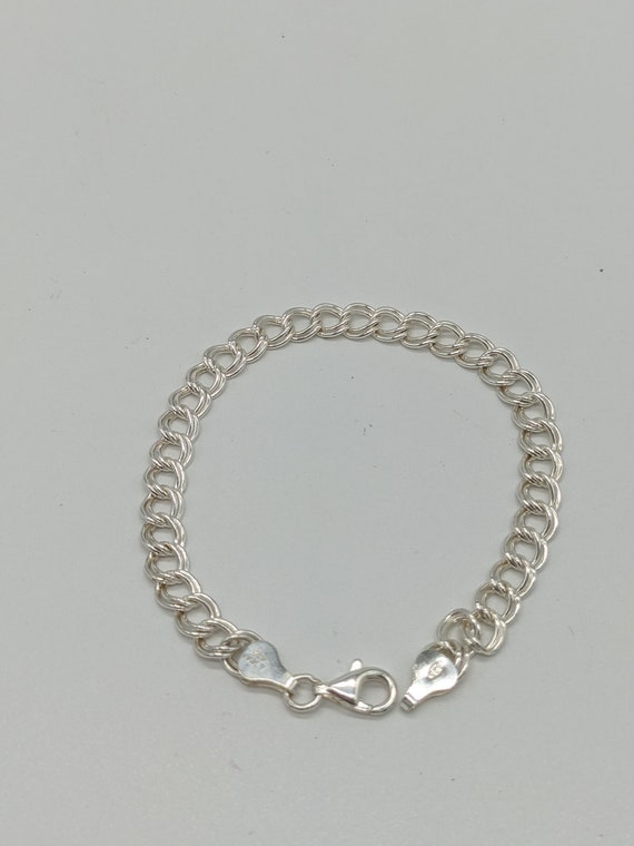 Sterling Silver Double Chain Bracelet.
