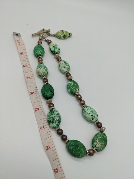 Vintage Sterling Silver and Variscite Stone. - image 3