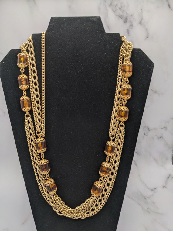 Vintage Sarah Coventry Gold Tone Necklace - image 2