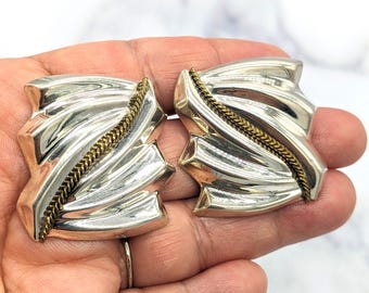 Vintage 925 Mexico Sterling Silver Stud Earrings.