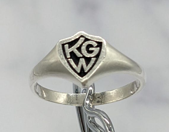 Sterling Silver CTR Foreign Language Ring Size 7.5 - image 1