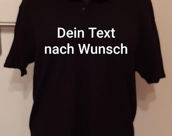 Polo shirt with desired text