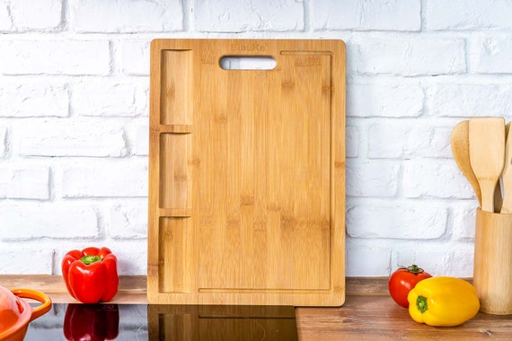  Wooden Cutting Boards for Kitchen: Organic Bamboo Wood Cutting  Board with Juice Grooves - Best Wood Cutting Board for Meat & Vegetables -  Large Decorative Serving Tray & Wood Cheese Board