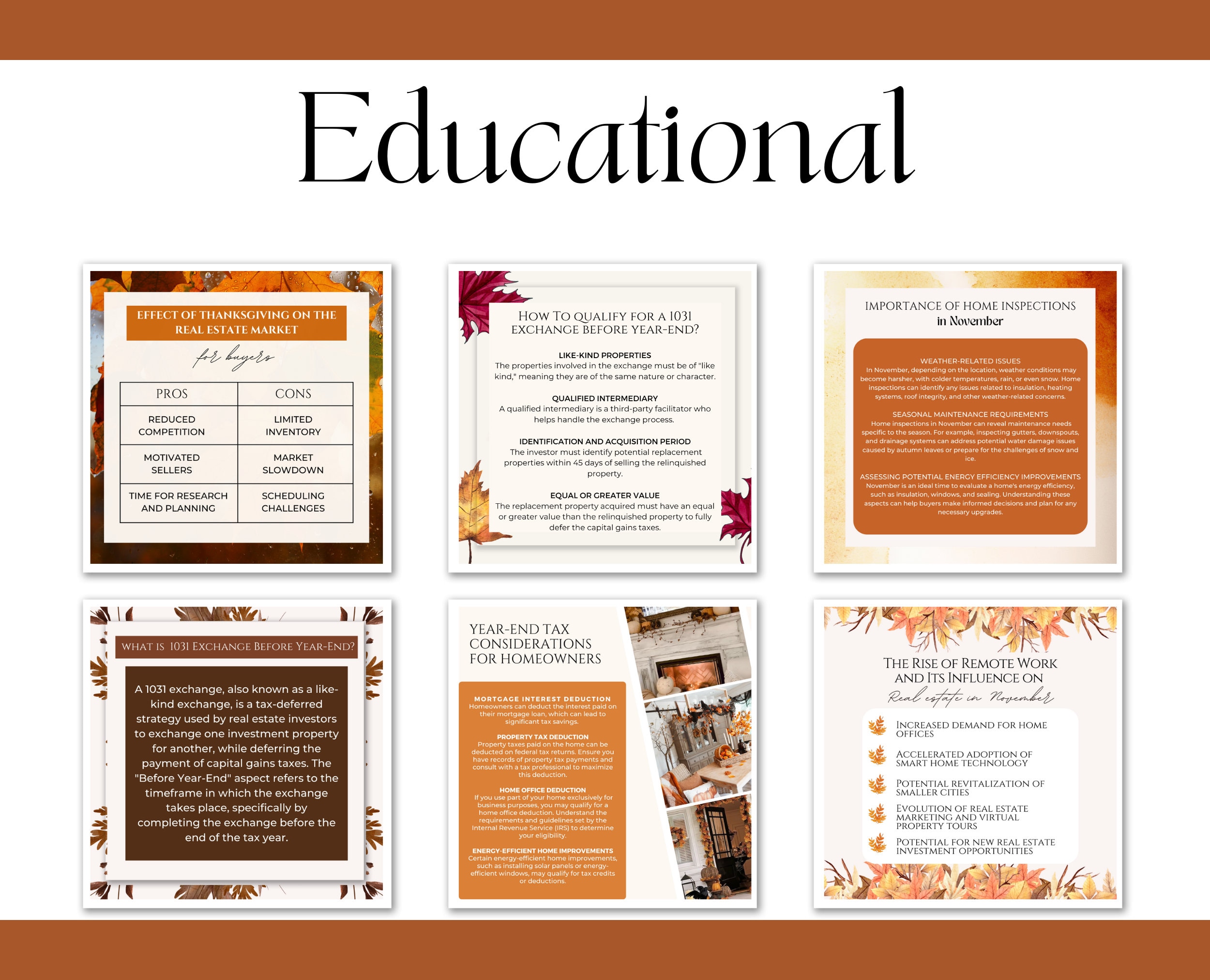 90+ November Real Estate Templates| Fall Realtor Posts|november Real ...