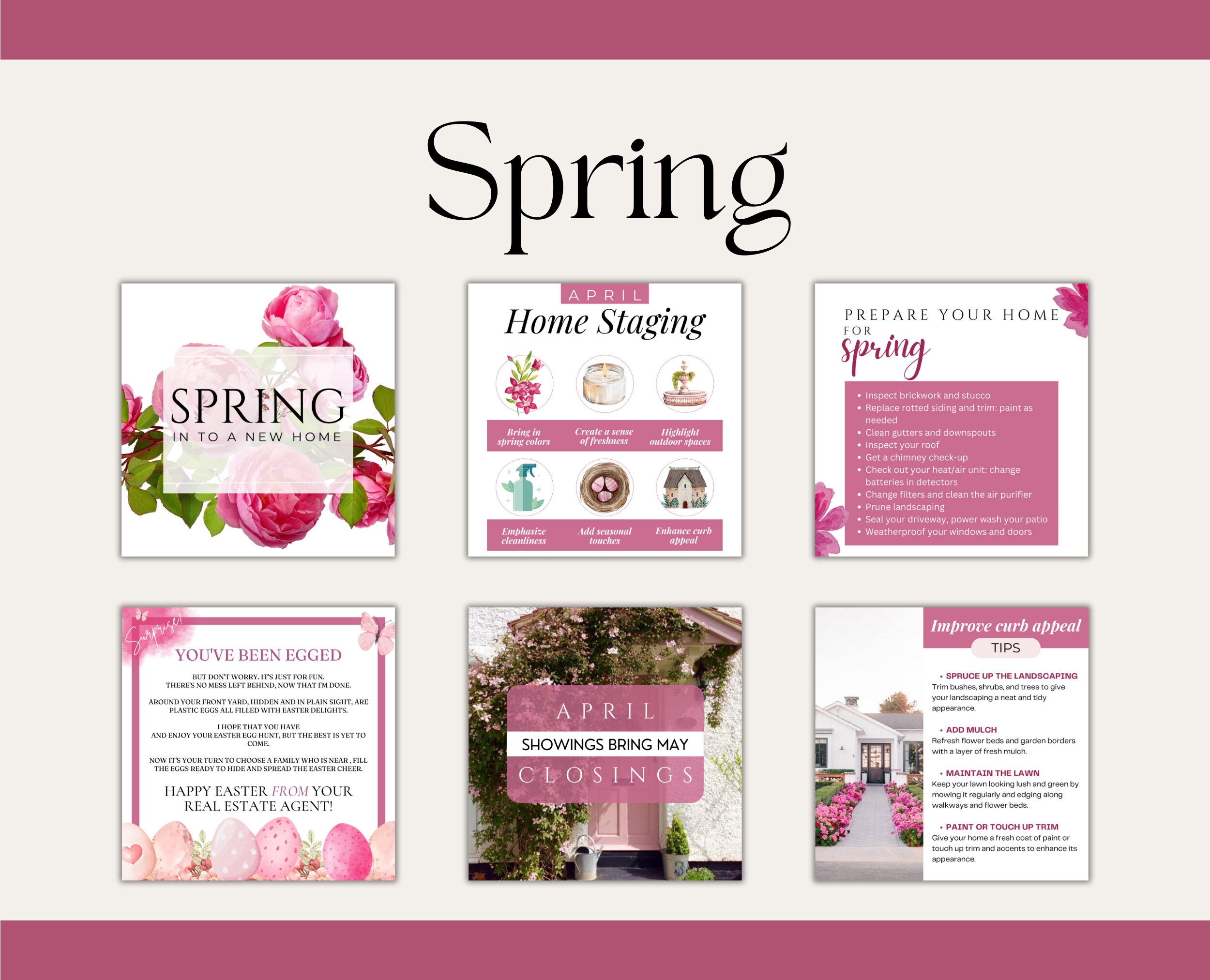 April Real Estate Marketing Templates| Spring Real Estate Posts| Easter ...
