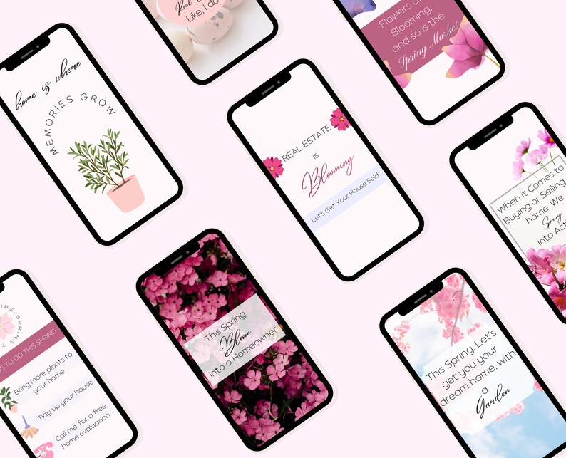 Spring Posts For Realtor 30 Spring Real Estate Marketing Templates for Social Media| Spring and ...