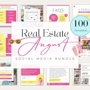 August Social Media Templates | August Makler | Sommer Immo Instagram Posts| Realtor Canva Vorlagen