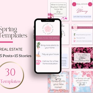 30 modelli di marketing immobiliare primaverile per i social media/ Marketing primaverile e pasquale/ Suggerimenti per la casa primaverile/ Post e storie primaverili di agenti immobiliari
