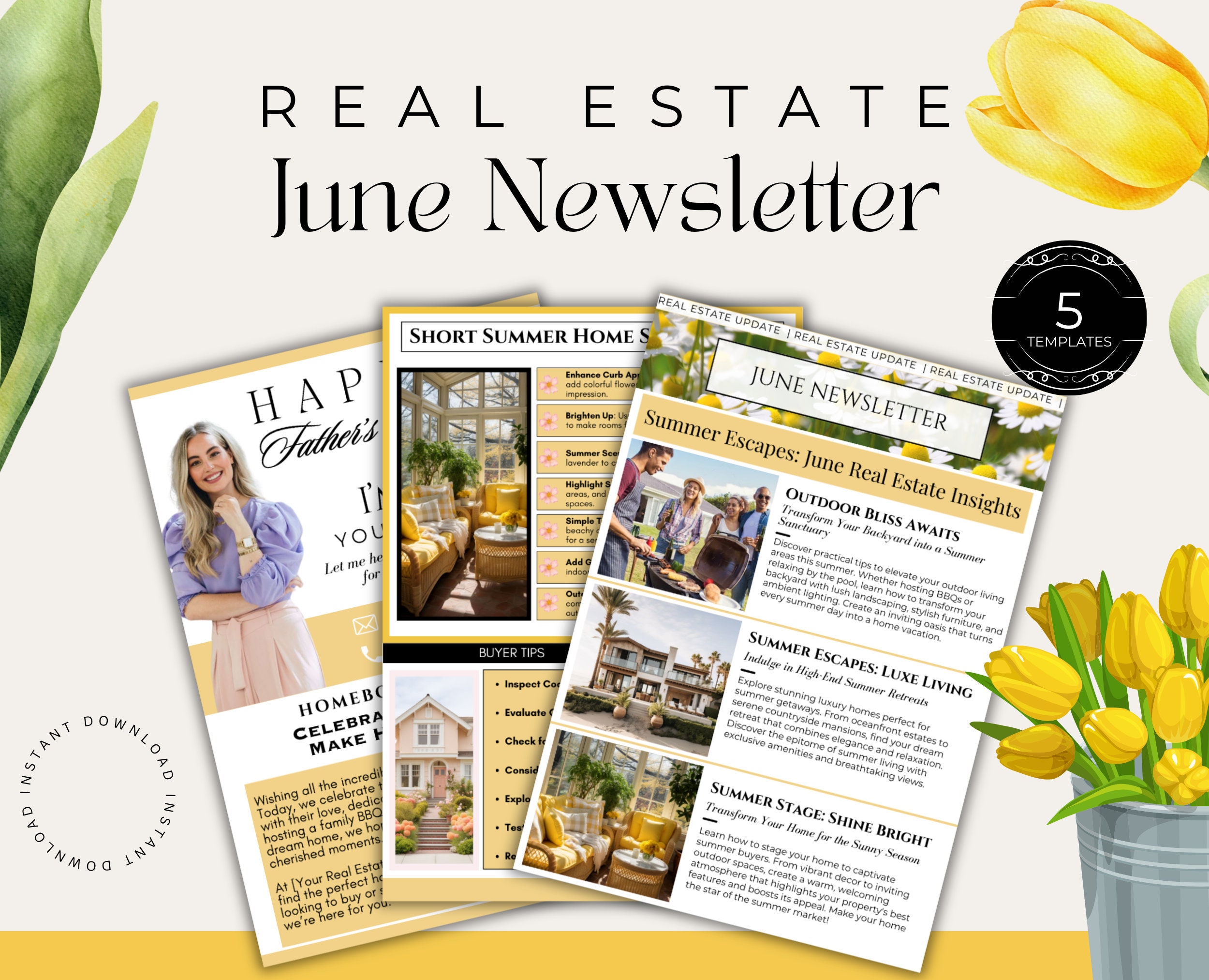 Ultimate June Real Estate Bundle| Real Estate June Templates| Summer ...