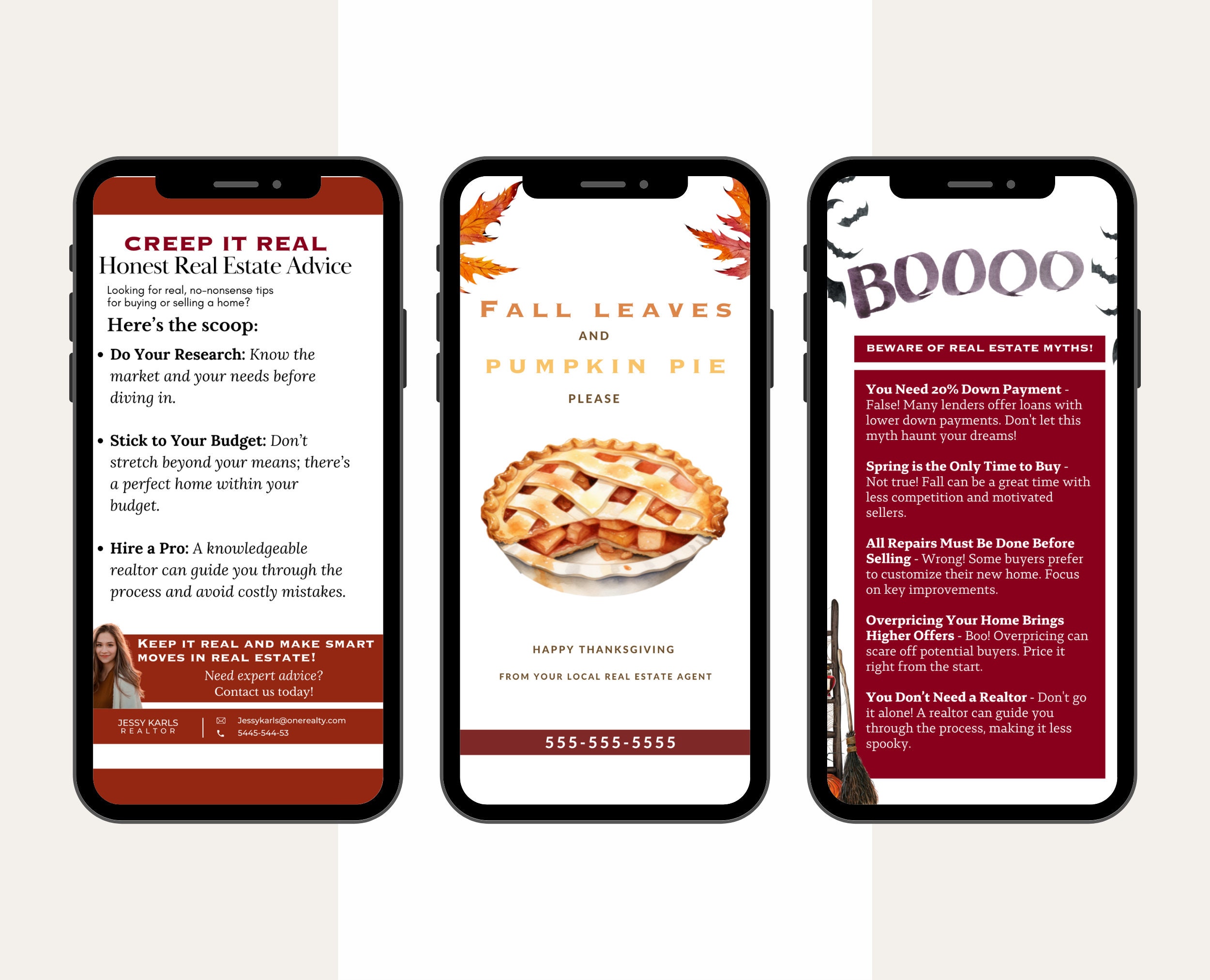 110 October Real Estate Templates| October Real Estate Social Media ...
