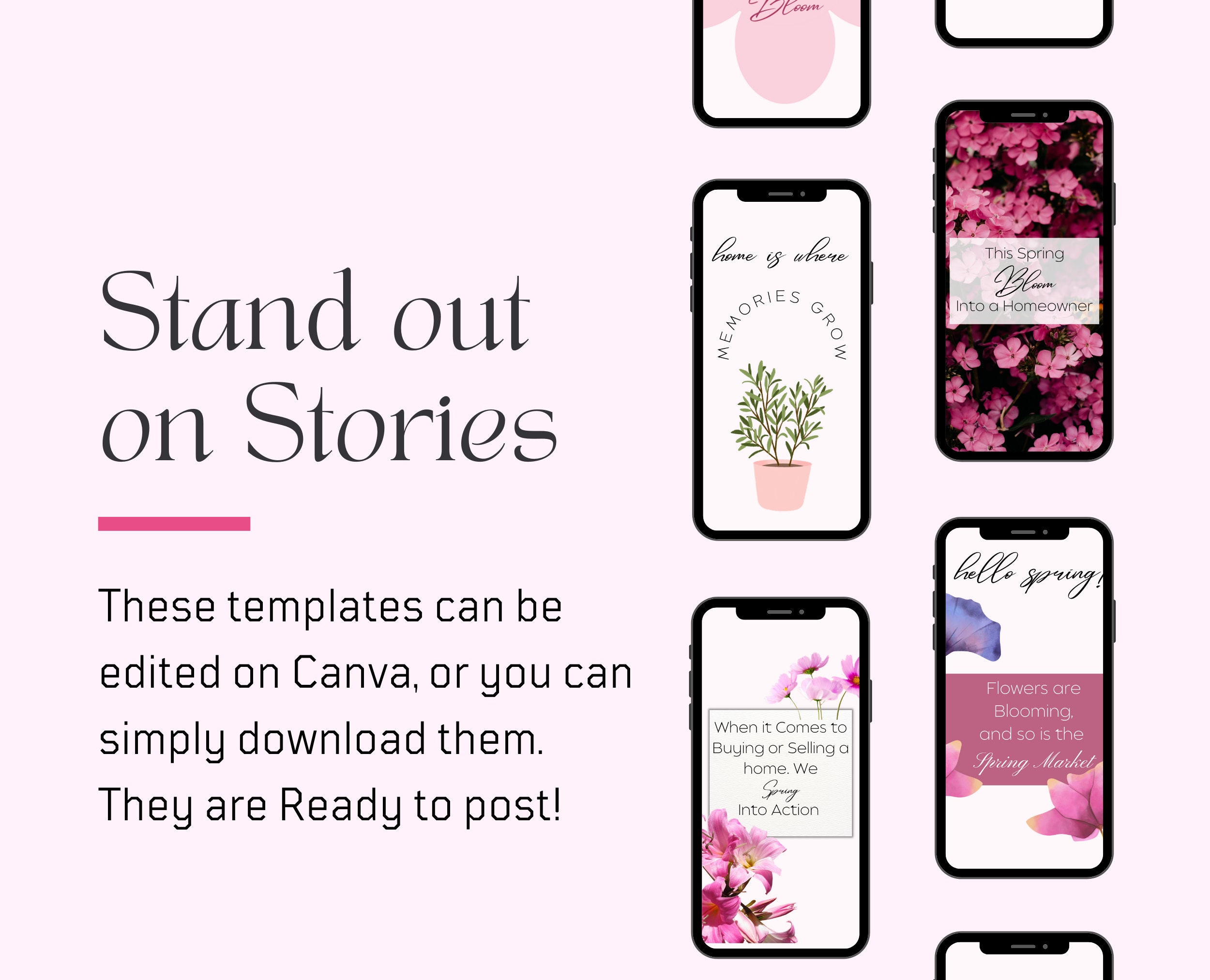Spring Posts For Realtor 30 Spring Real Estate Marketing Templates for Social Media| Spring and ...