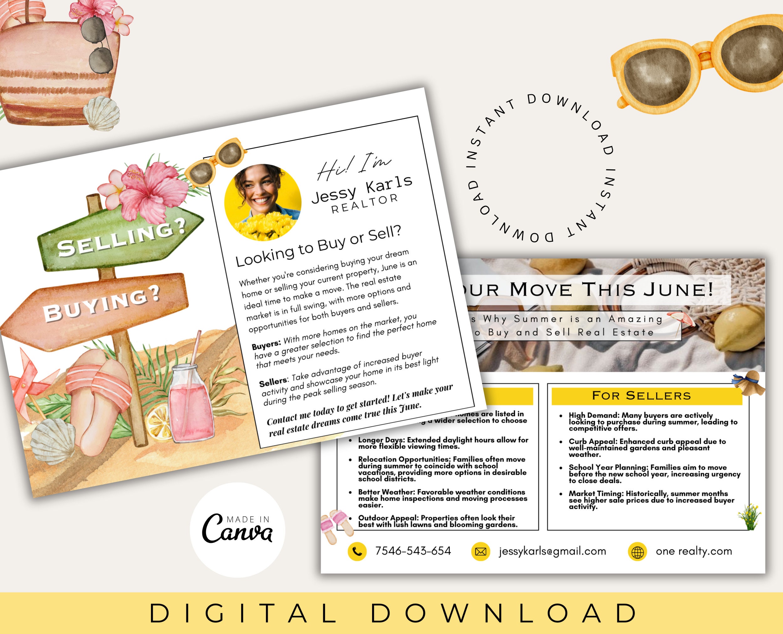 Ultimate June Real Estate Bundle| Real Estate June Templates| Summer ...