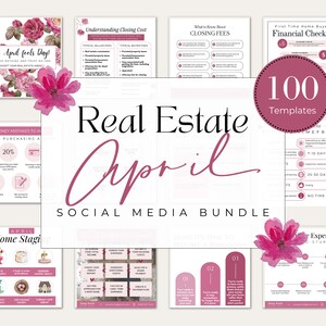 April Vorlagen für das Wohnungswesen| Frühling Makramee Posts| Ostern Makler Marketing | Grundbesitz Canva Vorlagen | April Realtor Beiträge
