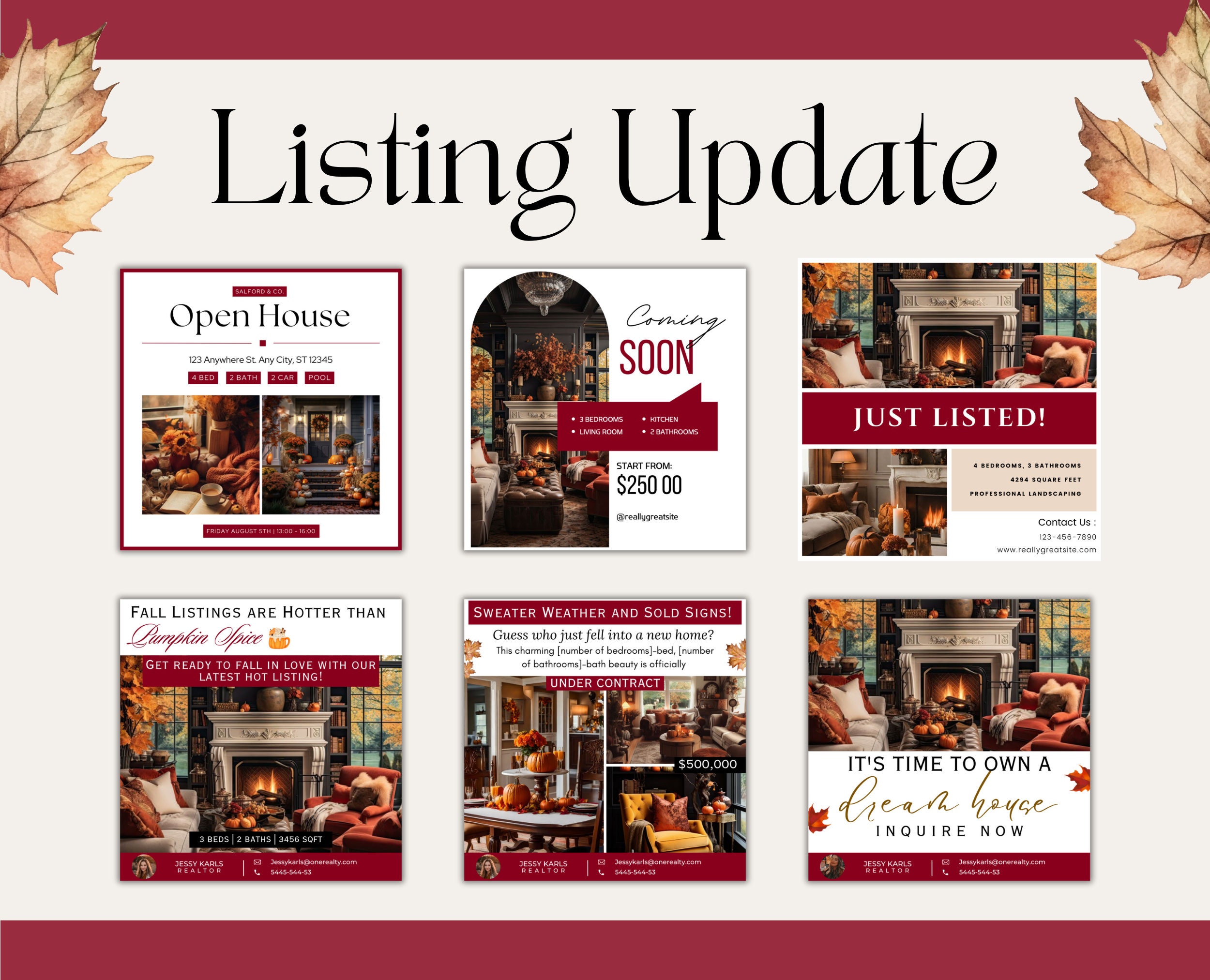 100 September Real Estate Marketing Templates| September Real Estate ...