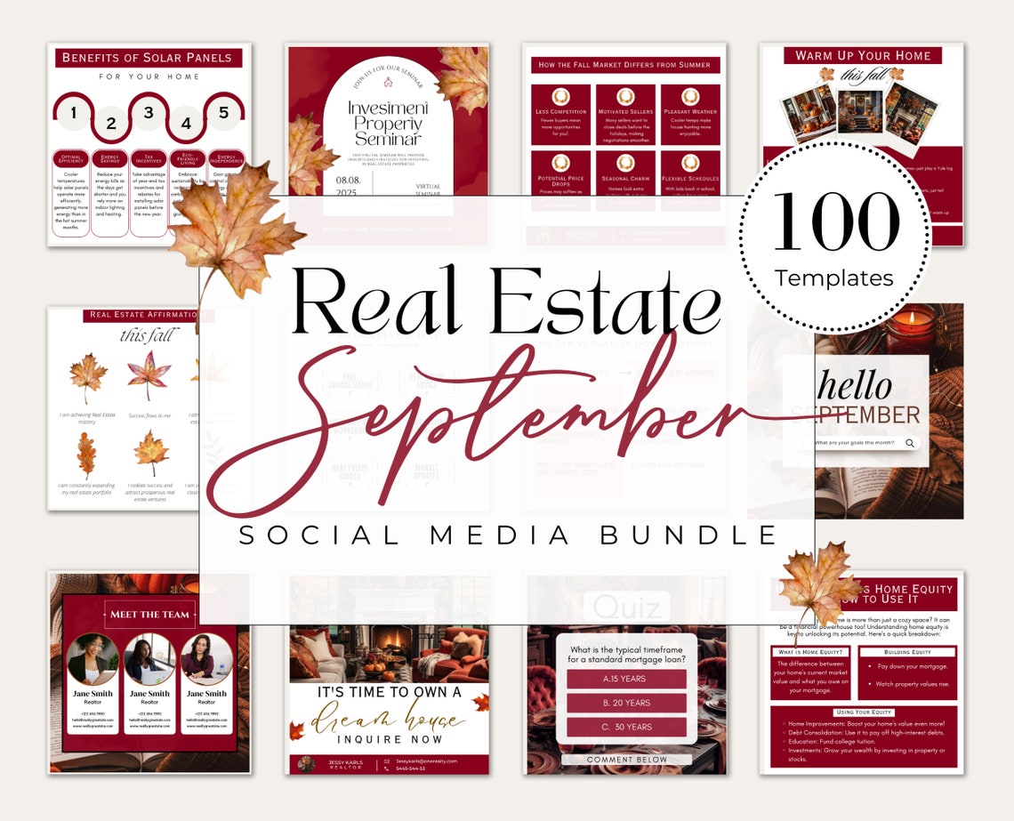 Ultimate September Real Estate Bundle| Fall Real Estate Marketing ...