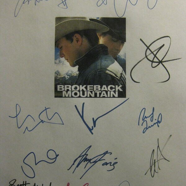 Brokeback Mountain Signed Film Movie Screenplay Script X13 Autograph Heath Ledger Jake Gyllenhaal Michelle Williams Anne Hathaway Anna Faris