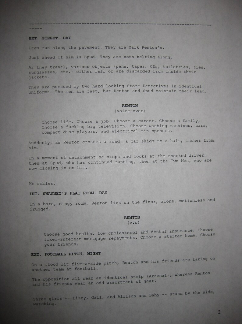 Trainspotting Signed Film Movie Script Screenplay X7 Autograph Etsy
