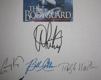 The Bodyguard Movie Script Autographed: Whitney Houston Kevin - Etsy
