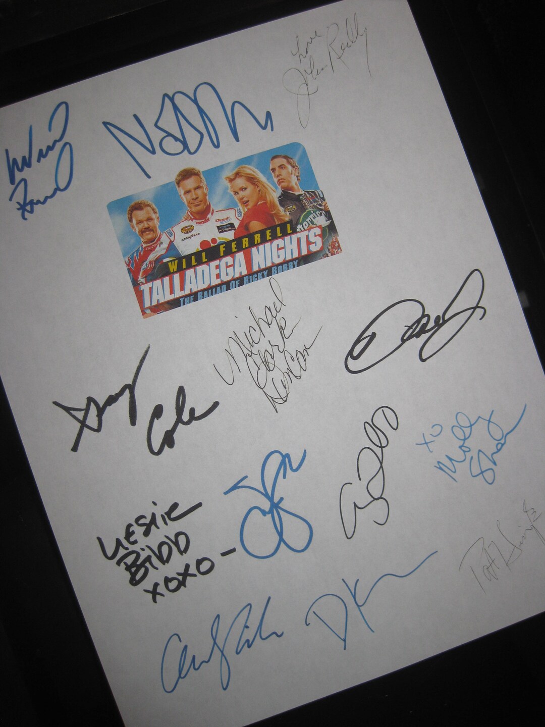 Talladega Nights Ballad of Ricky Bobby Signed Movie Film Script