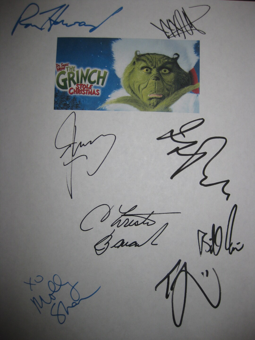 How the Grinch Stole Christmas Signed Film Movie Screenplay Script X8