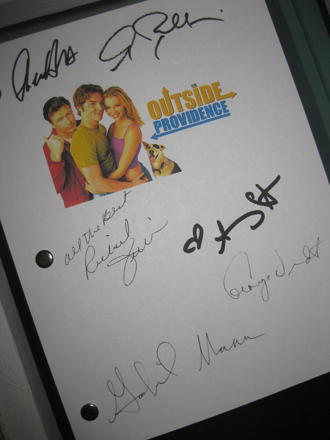Outside Providence Signed Movie Film Script Screenplay X6 Autograph