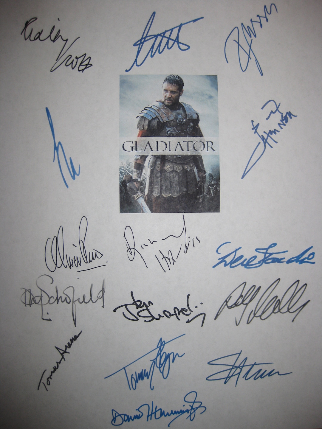 Gladiator Signed Film Movie Screenplay Script Autographs X15 Ridley
