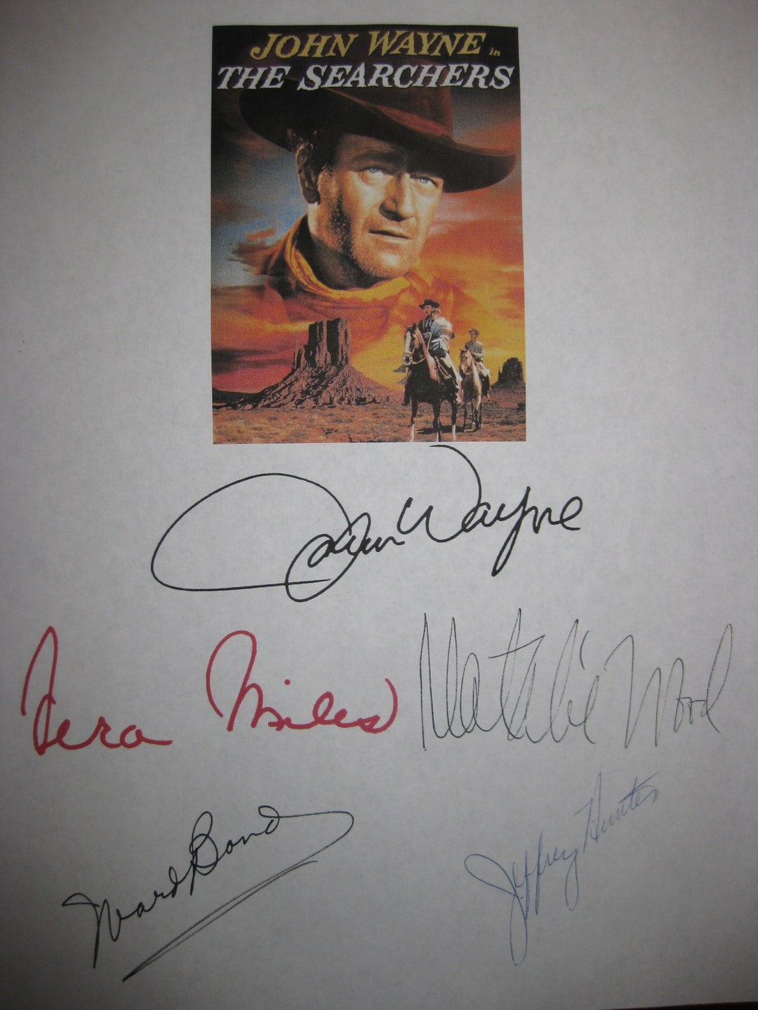 The Searchers Signed Film Movie Screenplay Script X5 Autographs John ...