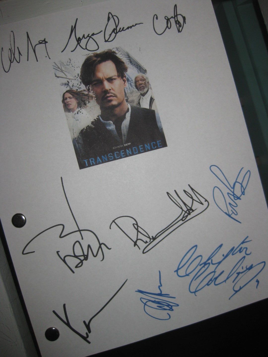 Transcendence Signed Movie Film Script Screenplay X9 Autograph - Etsy