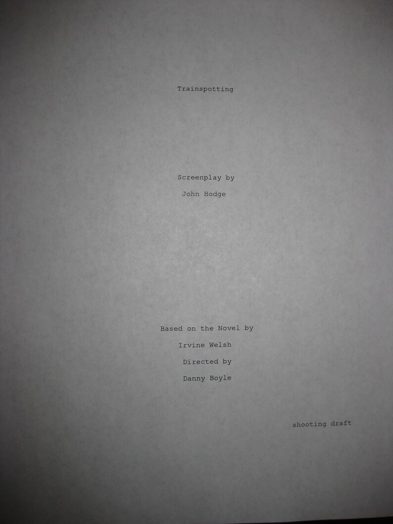 Trainspotting Signed Film Movie Script Screenplay X7 Autograph Etsy