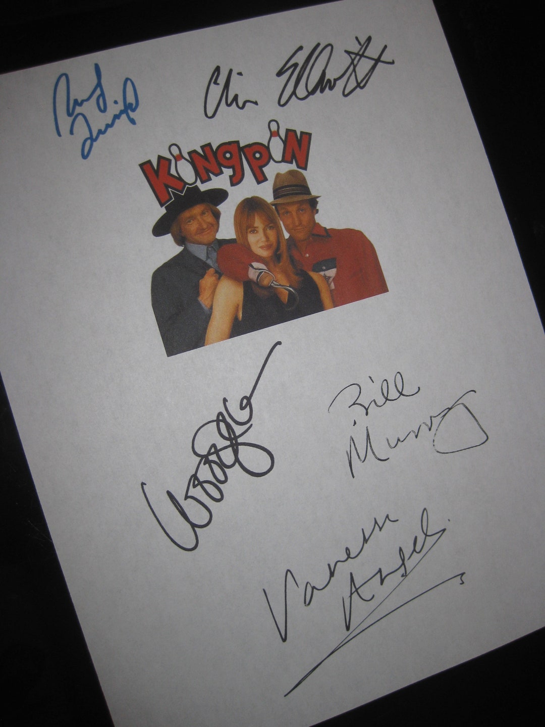 Kingpin Signed Film Movie Screenplay Script Autograph X5 Woody