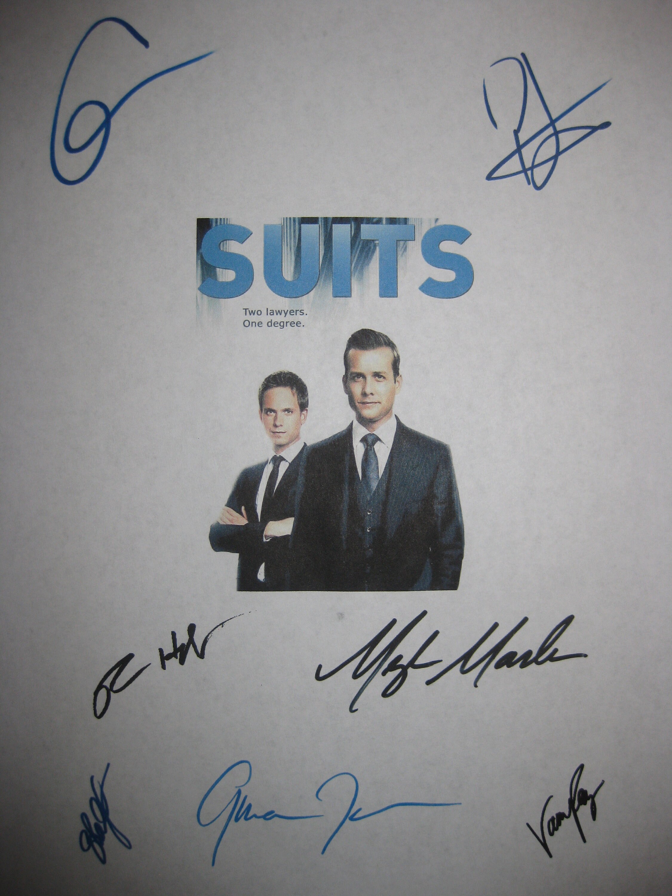Suits Signed Tv Script Screenplay Autographsx7 Gabriel Macht Etsy Finland