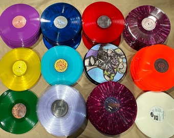 Colored Vinyl Records for wall art - bundle of 36