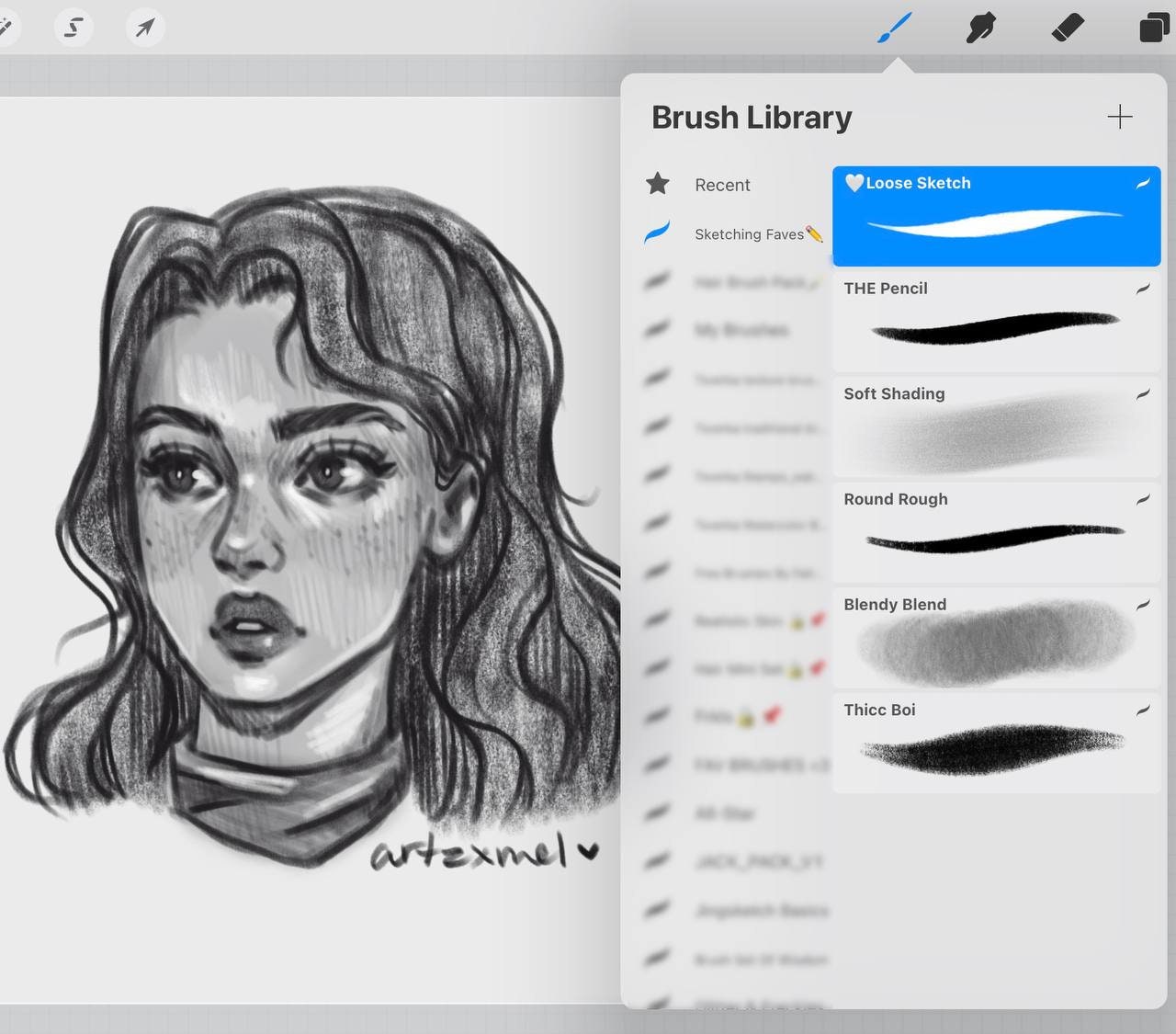 Procreate Sketch Brushes Digital Sketch Brushes Sketch Etsy