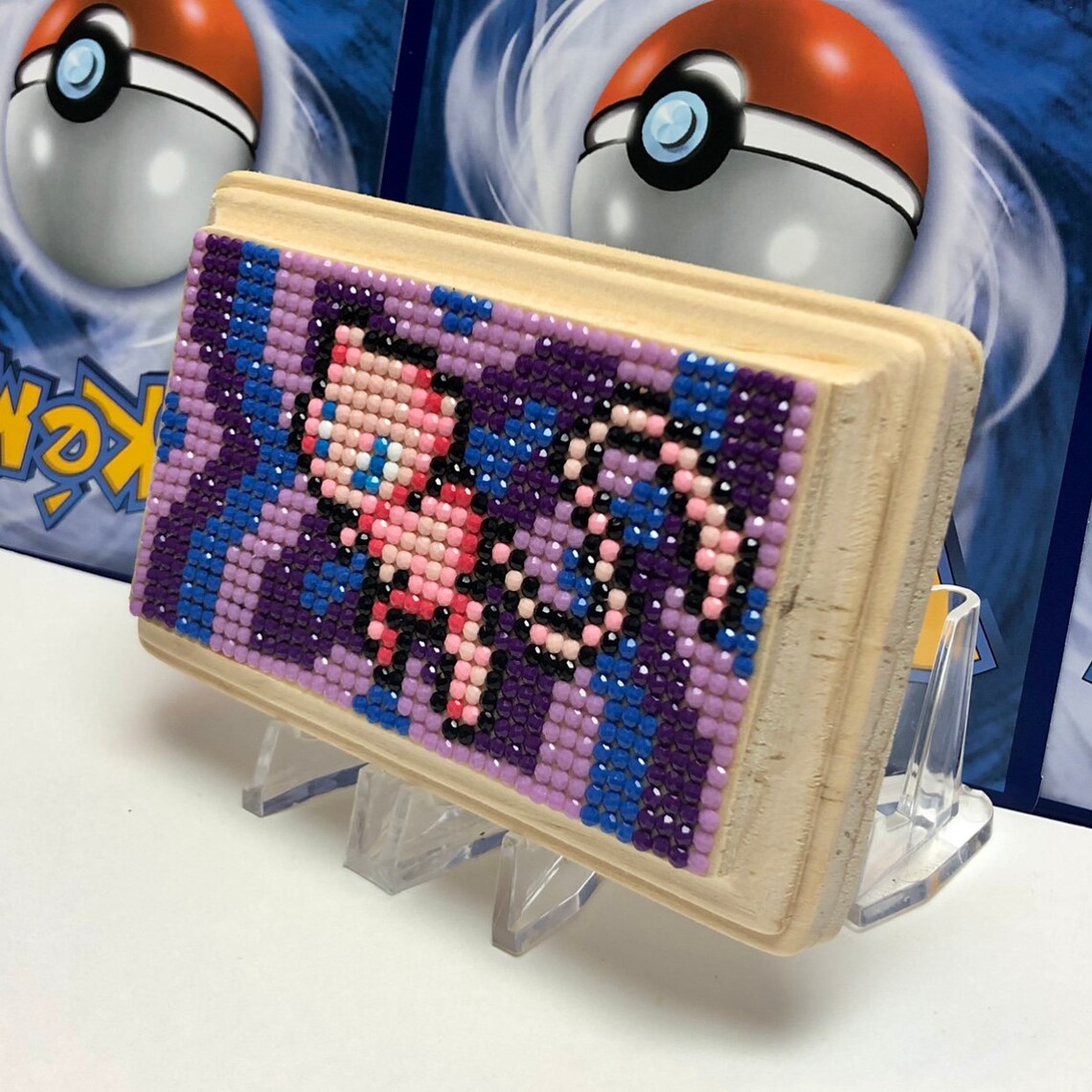 Handmade Pokemon Diamond Dotz Painting Wood Plaque | Etsy