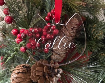 CAT ACRYLIC ORNAMENT |  handwritten calligraphy | Custom Ornament, Handwritten Ornament, Christmas Acrylic Ornament, Personalized