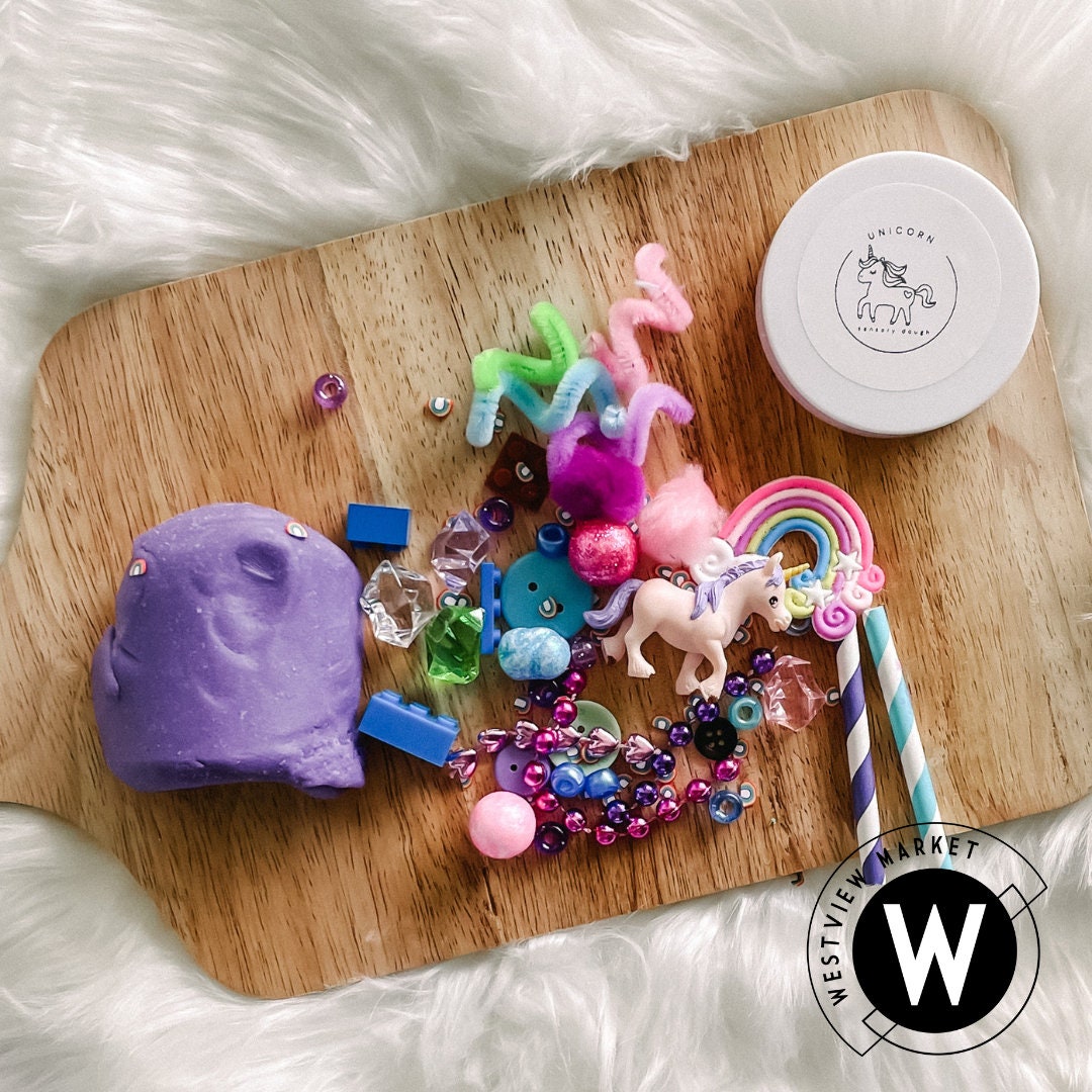 Unicorn Theme Sensory Play Dough Kit - Etsy