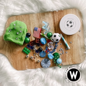 Soccer Theme Sensory Play Dough Kit