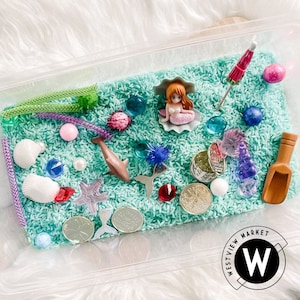 Mermaid Sensory Rice Bin In A Bag