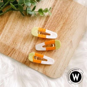 Candy Corn Single Hair Clips