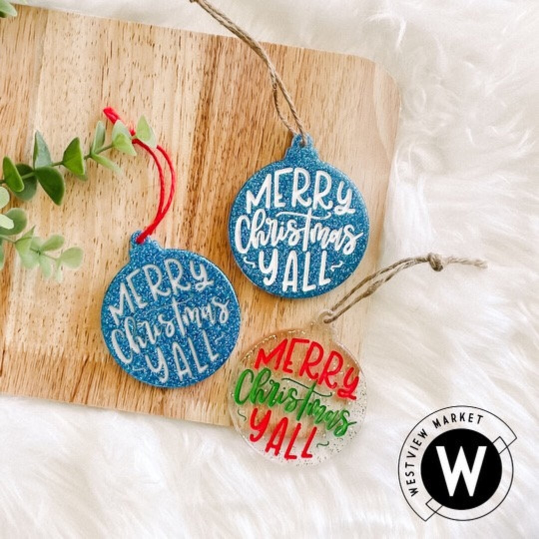 Merry Christmas Yall Ornament 