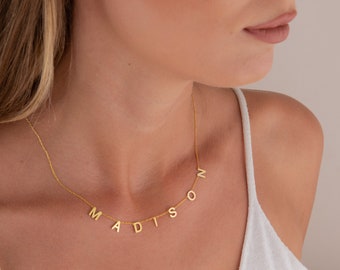 Personalized Name Necklace, Initial Necklace, Letter Necklace, Custom Necklace, Wife Gifts, Gifts For Mom, Moms Gift, Birthday Gift