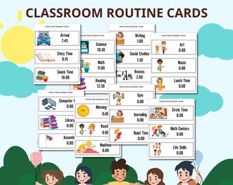 Klassenzimmer Stundenplan Karten,K5 Lernen,Schulalltag Karten,Morgen Routine Chart,Klassenkalender, Visueller Stundenplan, Lehrerressourcen, Stundenplan