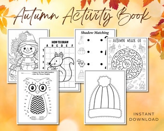 Autumn Activity Book for Kids: Preschool Worksheets (Digital Download)