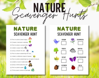Nature Scavenger Hunt for Kids: Outdoor Activity Game (Digital Download)