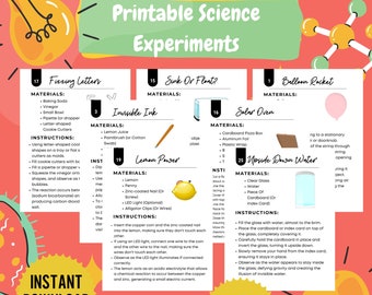 Hands On Science Experiments, DIY Science Experiments, Experiment Printables, Future Scientist, Simple Science, Science Experiment,Kids STEM