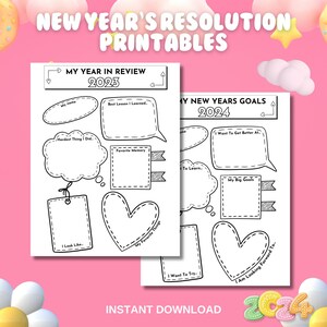 New Years Activity Sheet,Kids New Years Resolution Printable,New Years Resolution Printable,New Years Coloring,Year In Review,New Year Goals